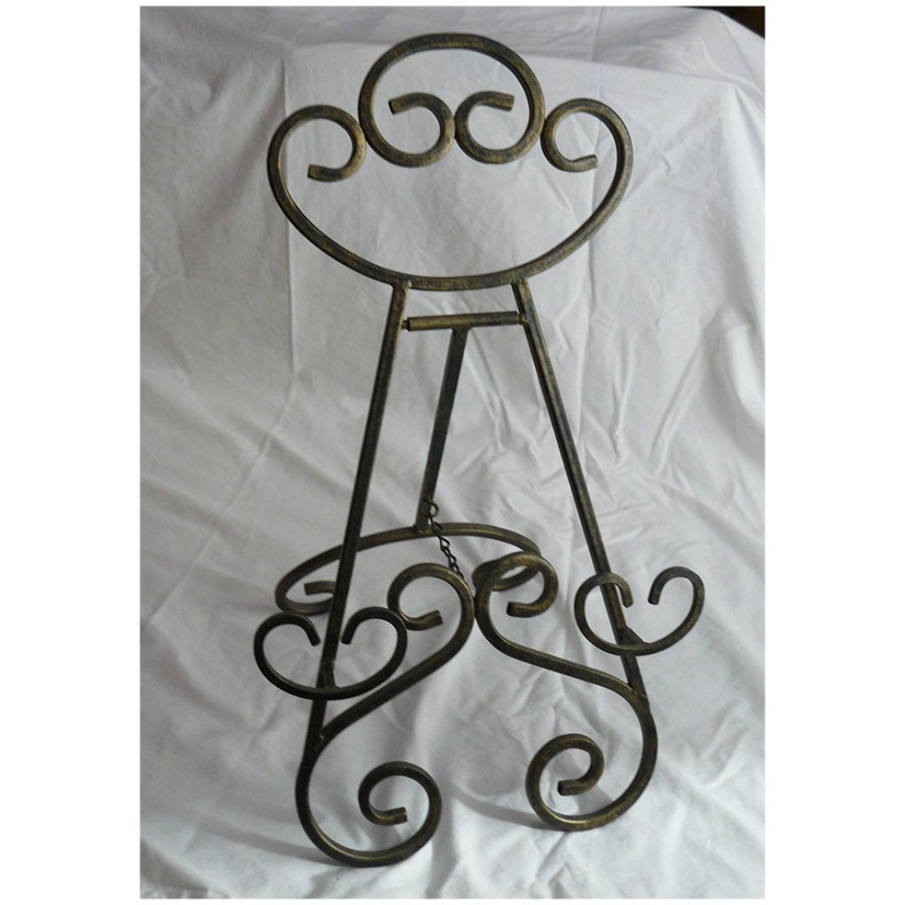 Large Ornate Metal Table Top Easel / Stand - Art